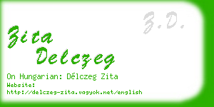 zita delczeg business card